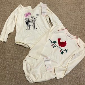 Gymboree girls shirts Holiday 18-24 months. New with tags
